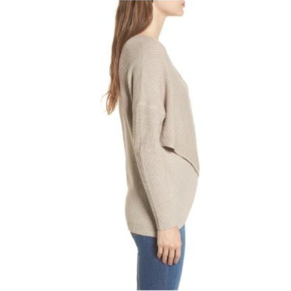 🆕️ NEW Wrap Front Sweater  In Oatmeal ASTR THE LABEL S - Picture 3 of 9